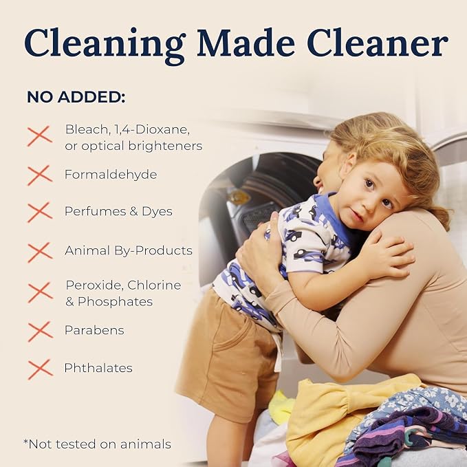 Miss Mouth's Laundry Detergent Sheets - 120 Loads, Pack of 2 - Hypoallergenic Cleaning for Sensitive Skin - Fragrance-Free Detergent - Travel Essentials with Laundry Sheets for On-the-Go Use