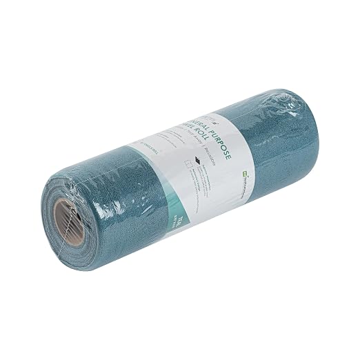 Restaurantware-Clean Tek Professional 11.8 x 11.8 Inch Microfiber Towel Rolls, 30 Reusable Towel Rolls - 30 Tear Away Sheets Per Roll, Perforated, Teal Microfiber Cloth, For All The Cleaning Tasks