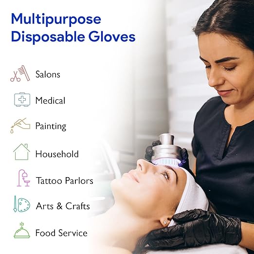 Disposable Black Nitrile Gloves X Small, 2,000 Count Case - Heavy Duty 4 Mil Thick - Powder Free, Rubber Latex Free, Medical Exam Grade, Cooking and Food Safe - Soft with Textured Tips