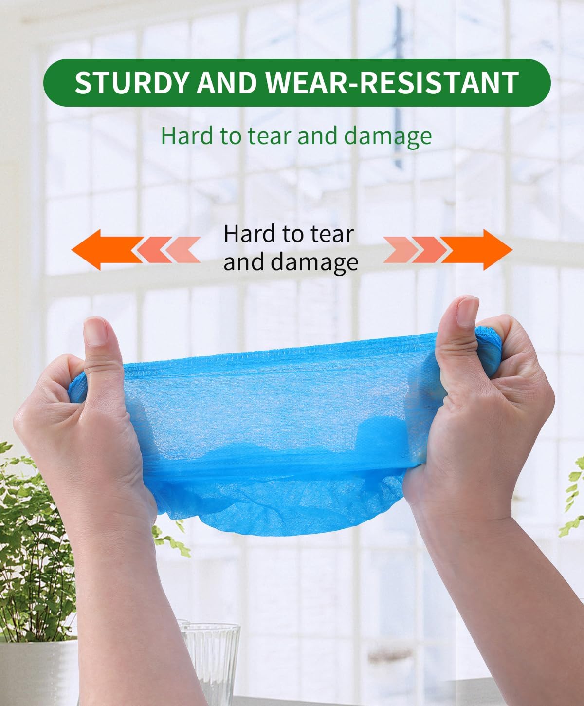 50Pcs(25 Pairs) Non-Woven Shoe Covers Disposable Non Slip for Indoors, Breathable | Durable | Boot Covers, Fits Up to Size 13 US Men (Blue)