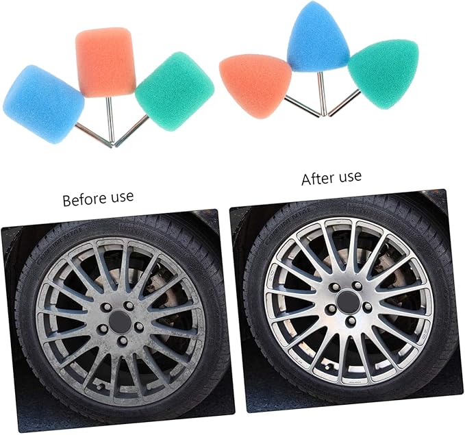 OUNONA 32pcs Auto Buffing Pads Professional Polishing Sponge Kit for Car Detailing Suitable for Electric and Pneumatic Polishers for Fine Finishing and