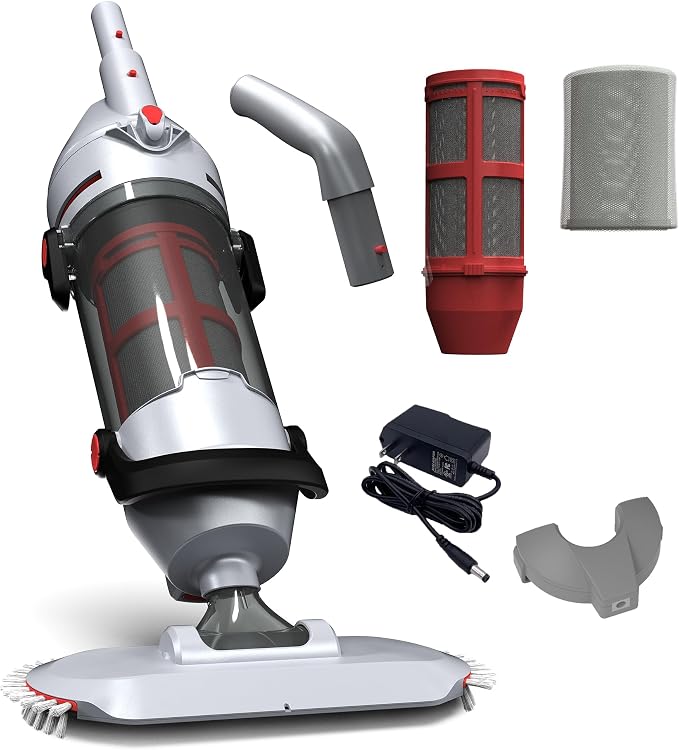 VOLTERA 58 Cordless Handheld Pool Vacuum – High-Efficiency Rechargeable Cleaner for Medium to Large Pools, Powerful Suction, Dual Filtration & Large Debris Capacity
