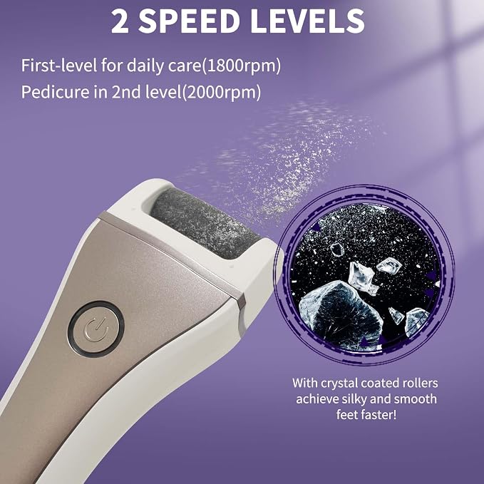 Electric Foot Callus Removers Rechargeable, Portable Electronic Foot File Pedicure Tools, Electric Callus Remover Foot Scrubber Kit, Professional Foot Care Ideal Gift for Dead, Hard Cracked Dry Skin