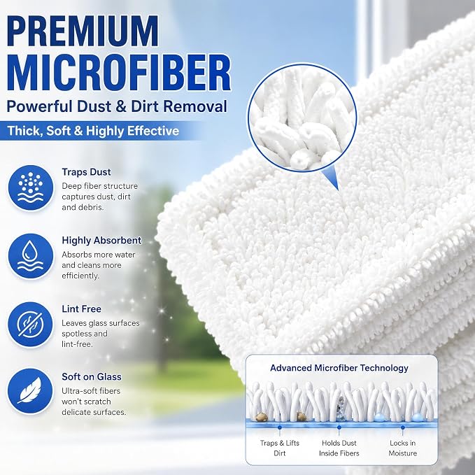 Window Vacuum Squeegee Cordless, Electric Window Cleaner Tool with 2000Pa Suction, 2200mAh Rechargeable Battery, 150mL Detachable Tank, 11-Inch Blade for Windows, Shower Doors, Mirrors