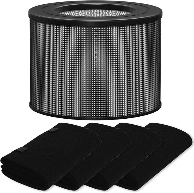 Ontheone True HEPA Filter Replacement Compatible with Filter Queen Defender 4000 7500 360 Air Cleaner Purifier, High-efficiency True HEPA Filter with 4 Activated Carbon Pre-Filter