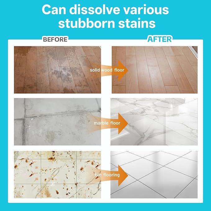 1 L Floor Cleaning Solution Ocean Scent, Compatible with Roborock/Shark/Bissell/Swiffer/IRobot/Eufy Quick Drying Without Residue Suitable for All Robot Vacuums and Wet Dry Dual-Use Vacuum Cleaners