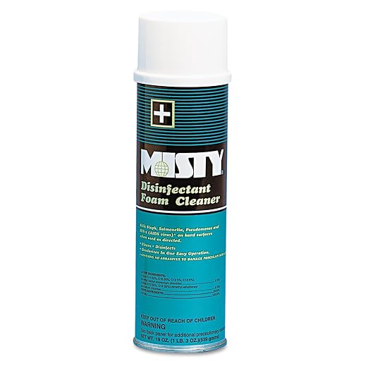MISTY 1001907 Disinfectant Foam Cleaner, Fresh Scent, 19oz Aerosol, 12/Carton