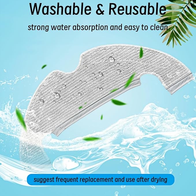 Accessories Kit for Dreame Bot D10 Plus RLS3D Robot Vacuum, 2 Roller Brushes, 4 Filters, 4 Side Brushes, 4 Mop Pads, 4 Dust Bags, 1 Cleaning Tool, Replacement Parts Spare Replace Attachments