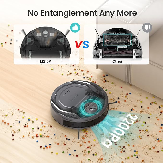 Lefant Robot Vacuums, 2200Pa Suction, 120 Min Runtime, WiFi/App/Alexa Control, Anti-Collision/Drop Sensor, Self-Charging Robotic Vacuum Cleaner, Slim