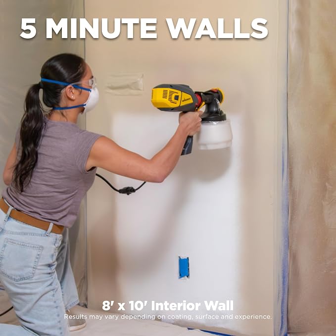 Wagner 2476838 FLEXiO 1500 Handheld HVLP Paint Sprayer, Sprays Unthinned Latex, Includes iSpray Nozzle, Complete Adjustability for All Needs, Lightweight Design
