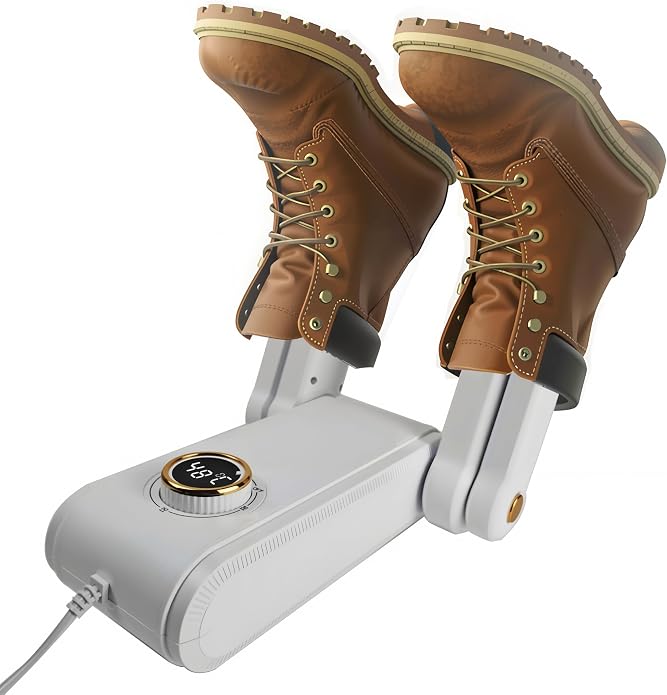 EXELIQ Shoe Dryer, 4 Adjustable Brackets, Portable Boot Dryer, Intelligent Timer, Boot and Glove Dryer, UV Light Sanitization