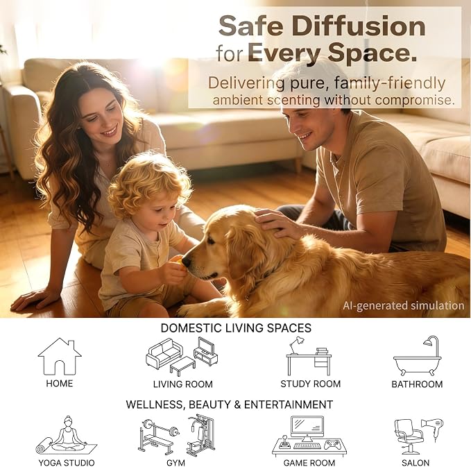 Waterless Essential Oil Diffuser Cold Air Nebulizing Desk Scent Diffuser | Smart essential oil diffuser large room. A sleek office diffuser and bluetooth diffuser for pure fragrance
