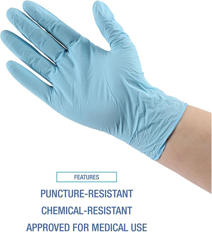 Boardwalk Disposable Examination Nitrile Gloves, Medium, Blue, 5 mil, 1,000/Carton