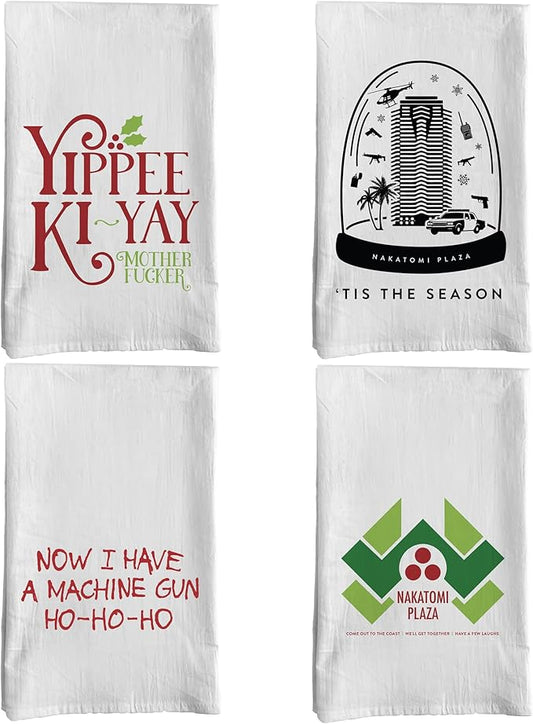 Holiday Movie Funny Kitchen Hand Towels - Set of 4