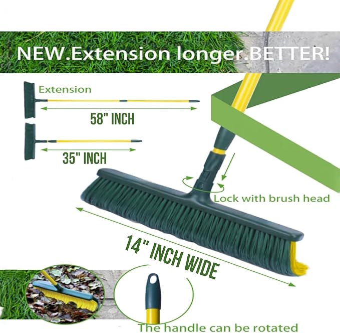 Artificial Grass Turf Broom - Astroturf Rake/Brush. Also Great Carpet Rake & Groomer (Curved Bristle)