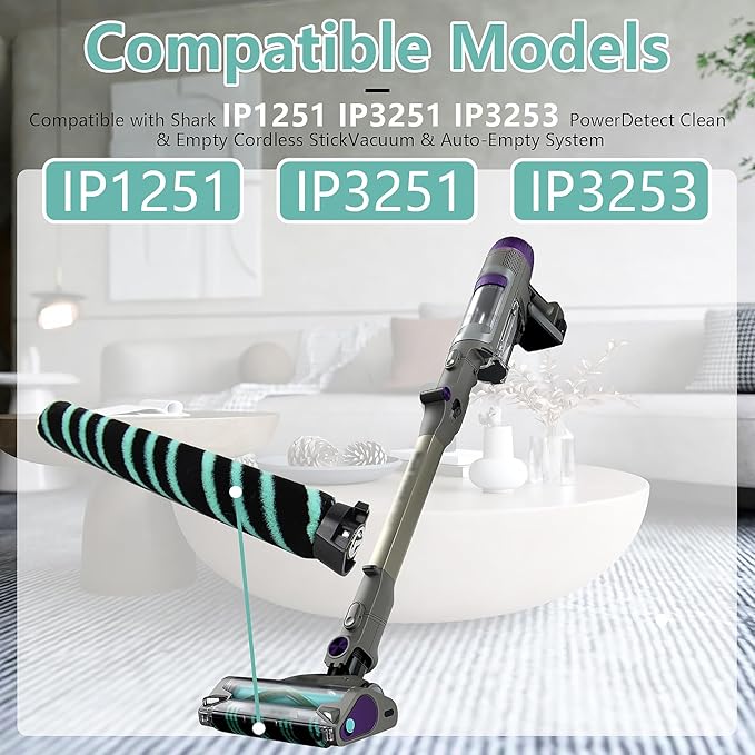 Replacement Accessories Compatible with Shark IP3251 IP1251 IP3253 Cordless Vacuum Cleaner (1 roller brush)