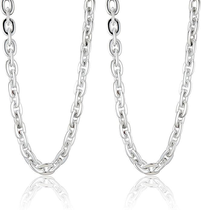 Passed colorfast test,Large Plastic Chain Necklace, 2 Pack / 4 Pack Optional,Hip-hop Rapper Big Chunky Fake Necklace , Super long Detachable, Non-fading Party Clothing Plastic Jewelry Necklace Decoration, Women and Men.