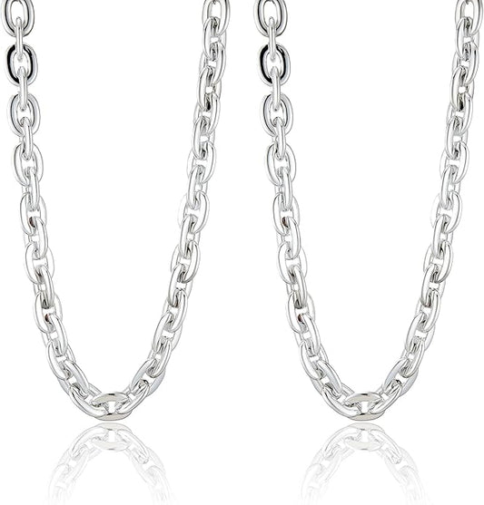 Passed colorfast test,Large Plastic Chain Necklace, 2 Pack / 4 Pack Optional,Hip-hop Rapper Big Chunky Fake Necklace , Super long Detachable, Non-fading Party Clothing Plastic Jewelry Necklace Decoration, Women and Men.