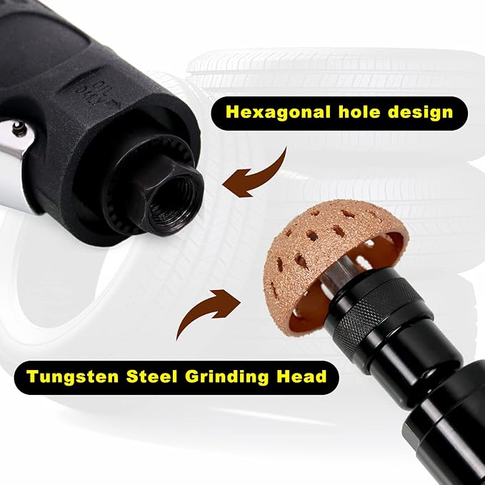 RYANSTAR RACING 2500rpm Low Speed Air Tire Buffer Tire Repair Kit Polishing Cleaning Tool Pneumatic Automatic Buffing Wheel Machine Tire Patch Tools Rear Exhaust