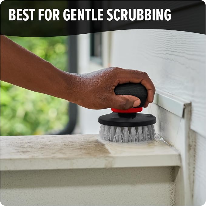 Dirt Devil Handheld Pommel Scrubber Cleaning Brush, General Purpose Cleaning, AD80000 + Sponge Pad Cleaning Set, 3-Pack, AD83200