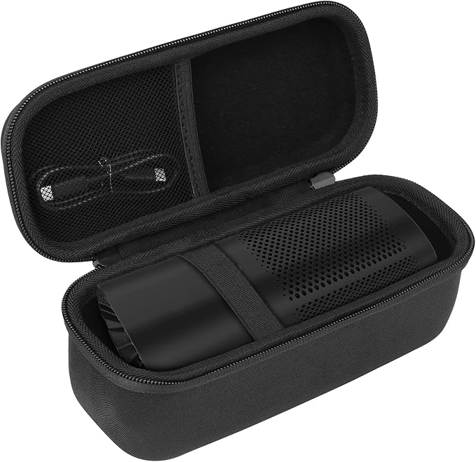 co2CREA Hard Case + Adjustable Monut Strap Bundle for Pure Enrichment PureZone Mini Portable Air Purifier – Protective Carrying Case with Multi-Purpose Mount for Car, School & Office Use
