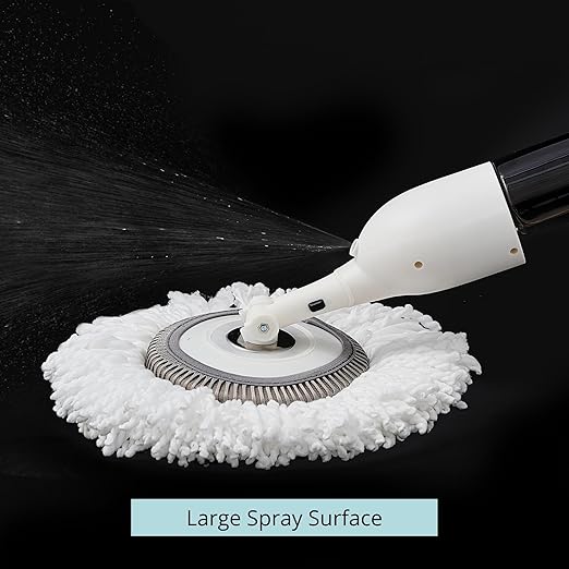 True & Tidy Clean Everywhere Spray Mop Kit Premium Floor Spray Mop Refill with Any Cleaning Solution, Includes 6 Pads (2 Microfiber, 2 Round, 2 Squeegee Pad)