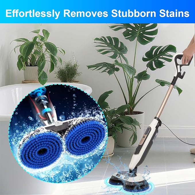 2 Pcs Upgraded Mop Pad Brush Replacement for Bissell Spinwave Steam Mop 20393, 20399, 23159, 23157, 3897A, 2124, 3712, 2039A, 2315 Professional Cleaning and Polishing Deep Cleaning Hard Floors (Blue)