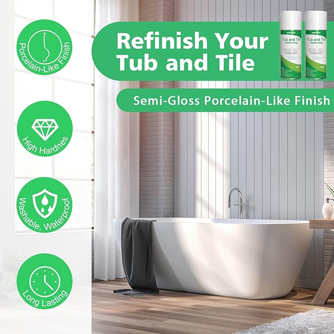 NADAMOO Tub and Tile Refinishing Kit + Spray Paint