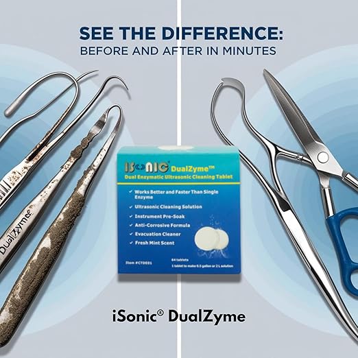 iSonic CTDE01 DualZyme Dual Enzymatic Ultrasonic Cleaning Tablet