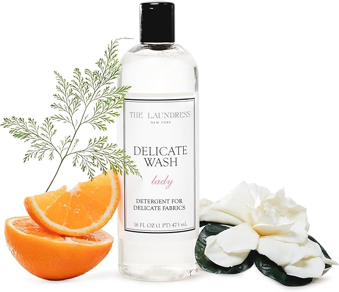The Laundress Delicate Wash Luxury Liquid Laundry Detergent, 31 Loads, Concentrated Washing Detergent, Lady Scent, Enzyme-Free Hand or Machine Wash Laundry Soap for Silk, Linen, Lingerie & More
