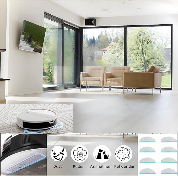 Replacement Mop Pads for Yeedi by ECOVACS Cube Robot Vacuum: 9Pack | Washable and Reusable Soft Mopping Pad, Parts, Accessories