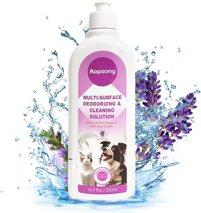 Multi-Surface Floor Cleaning Solution Lavender Scent Household Floor Cleaner Care for All Robot Vacuums with Mopping and Cordless Wet/Dry Vacuums (16.9Fl Oz/500ML)