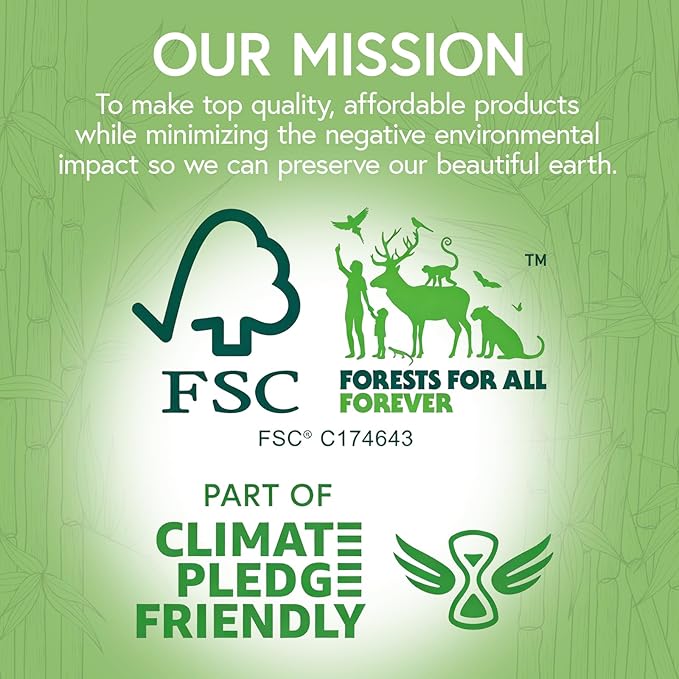 Reusable Paper Towels Bamboo | Ultra Absorbent & Durable | Reusable Paper Towel Washable Roll | FSC Certified | 100% Rayon Derived From Bamboo | Towel Alternative | 20 Sheets, 12"x11" | 1 Roll