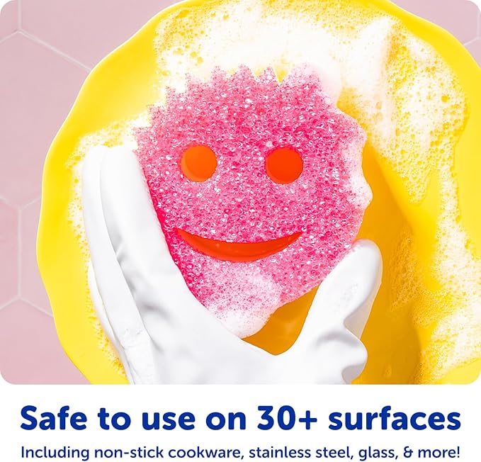 Scrub Daddy Original (4) + Scrub Mommy Kitchen Sponges (4) - Scratch-Free Dish Scrubber - Multipurpose Kitchen Cleaning Sponges - BPA Free Polymer Foam - Stain & Odor Resistant (8 Pack)