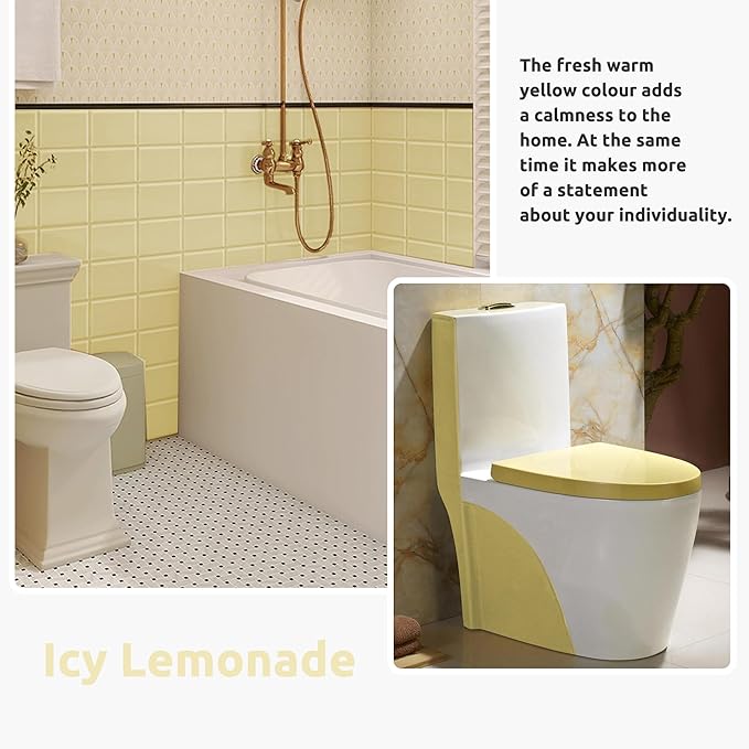 Tub and Tile Refinishing Kit 35oz with Tools, Low Odor DIY Bathroom Paint Sink Tub Countertop Tile Shower Paint for Bathroom Kitchen Porcelain Fiberglass, Semi-Gloss Icy Lemonade