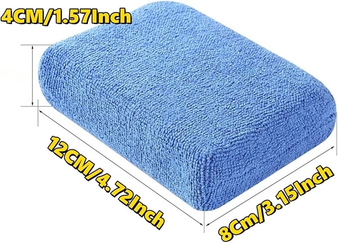 8PCS Microfibre Car Wax Applicator Pads Soft Auto Detailing Wax Sponge Rectangle Foam Car Paint Care Pad Polishing