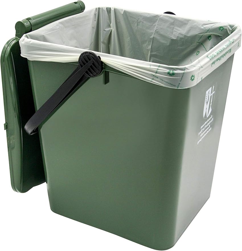 bioMat Compostable Trash Bags 13 Gallon, 20 Count, Tall flat top Kitchen Food Scrap Bin Liners, BPI, CMA and OK Compost HOME certified, Meets the ASTM D6400 Standard