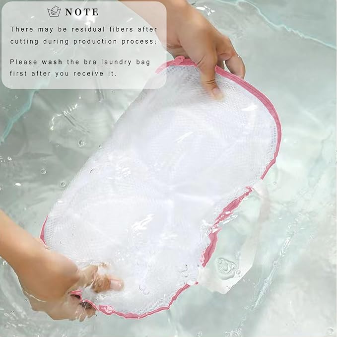 4 Pack Large Bra Washer Laundry Bags for Washing Machine, Lingerie Bag for Washing Delicates Underwear Brassiere, Bra Washer Protector for Laundry (Large-Pink 4 pack)