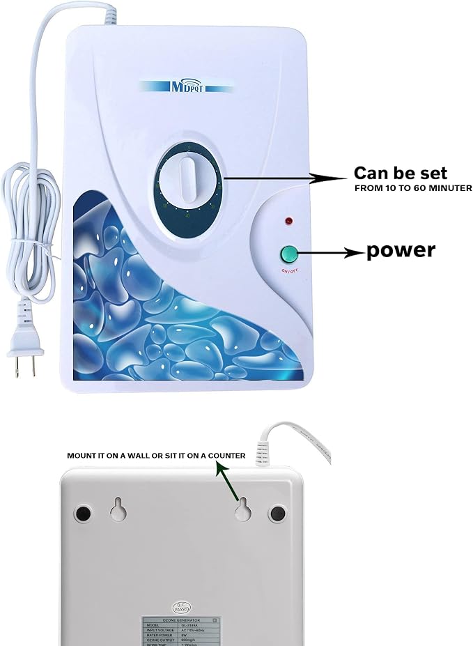 Ozone Generator Air Purifier Ozone Output 600mg/h white