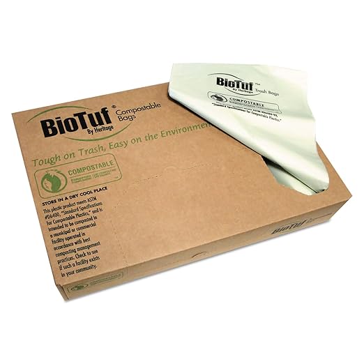 Coastwide Professional 40-45 Gallon Compostable Bag, 40" x 46", Low Density, 0.9 Mil, Green, 100 Bags/Box