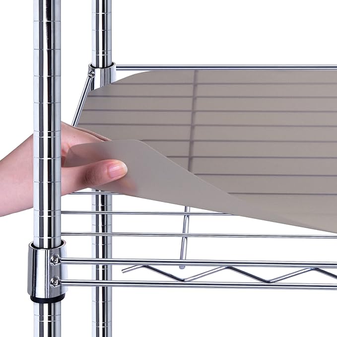 BRIAN & DANY Wire Shelf Liner 14" X 30", Heavy Duty Shelf Liners for Wire Shelving, Waterproof Protector Mats, Set of 4, Charcoal