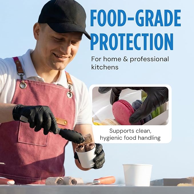 Nitrile Exam Gloves, Latex-Free Powder-Free Non-Sterile Disposable Gloves, For Medical, Cleaning, And Kitchen Prep
