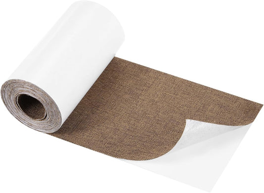 Repair Patches Repair Tape Self-Adhesive DIY Repair Patch Linen Gear Patch for Sofa, Furniture, Chair, Clothing,Tents,3.5x79 Inch,Brown