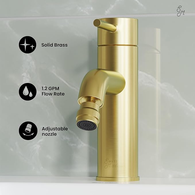 Swiss Madison Well Made Forever SM-DF81BG Ivy Bidet Faucet in Brushed Gold