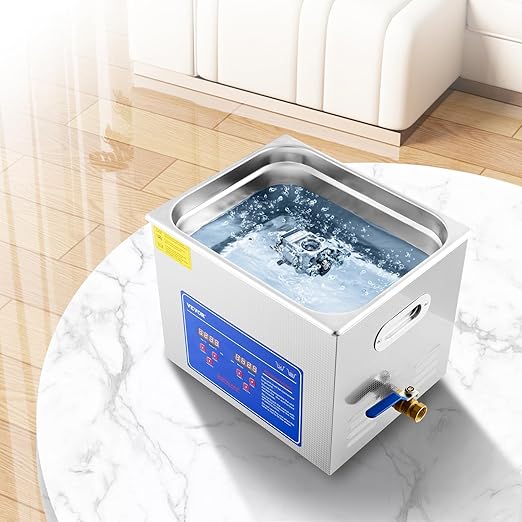 VEVOR 10L Professional Sonic Cleaning, Stainless Steel Industrial Machine with Digital Timer & Heater, Ideal for Jewelry, Dentures, Instruments, and Industrial Parts, 110V, FCC/CE/RoHS Certified