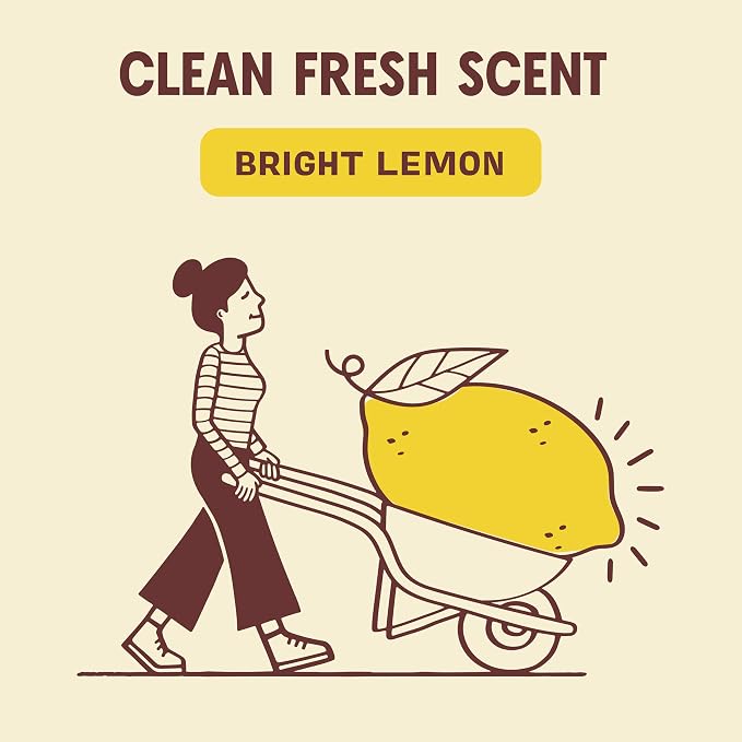 Aunt Fannie's Granite and Stone Cleaner, Plant Based Daily Countertop Spray for Marble, Soapstone, Quartz, Slate, Laminate, and other Sealed Stone, Bright Lemon Scent, Pack of 6