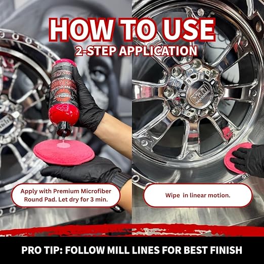 Renegade Products USA Pro Red Liquid Metal Polish - Heavy Cut Aluminum Metal Polish High Luster on Rims, Wheels, Tanks, Bumpers, Aluminum & Stainless Steel 24 Oz Bottle
