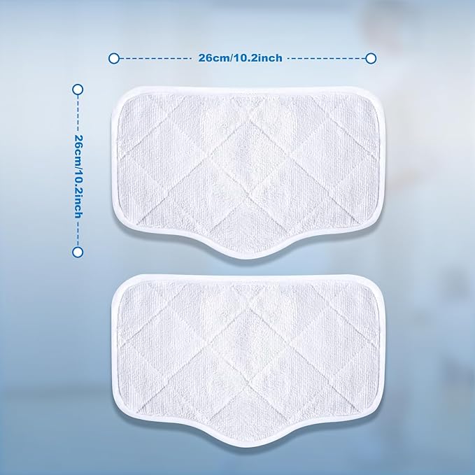 Steam Mop Pads for GHORA Steam Mop Cleaner, 2 Packs