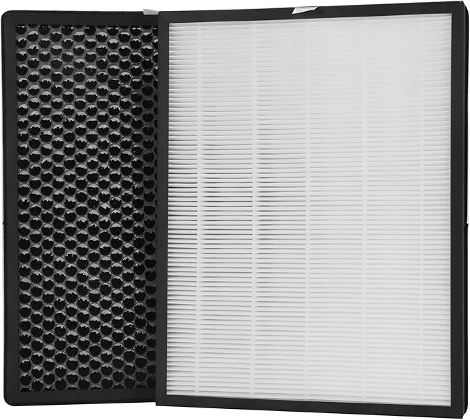 3 Sets H13 True HEPA Replacement Filter, Compatible with Alexapure Breeze AP-B102 and 3049, including 3 HEPA Filters and 3 Activated Carbon Filters