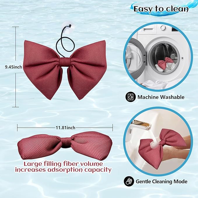 Hot Tub Scum Absorber for Spa Hot Tub,Hot Tub Sponge Scum Absorber.Hot Tub Oil Scum Absorber,Spa Sponges for Hot Tub Cleaner Reusable.Hot Tub Skimmer,Hot Tub Accessories for Adults,Bow 1 Pack